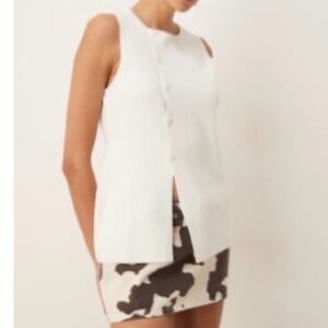 ASOS Cream Ribbed Knit Sweater